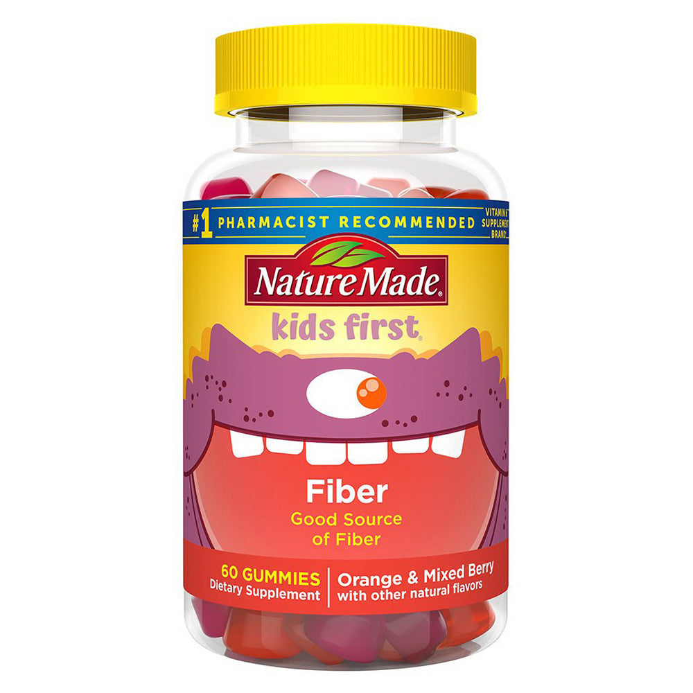 Nature Made Kids First Fiber Gummies Fruit Flavors, 60 Ea